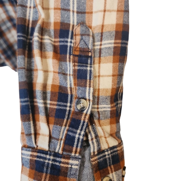 Lincoln Outdoor Men's Plaid Shirt - Brown and Blue 2XLT - Picture 8 of 8